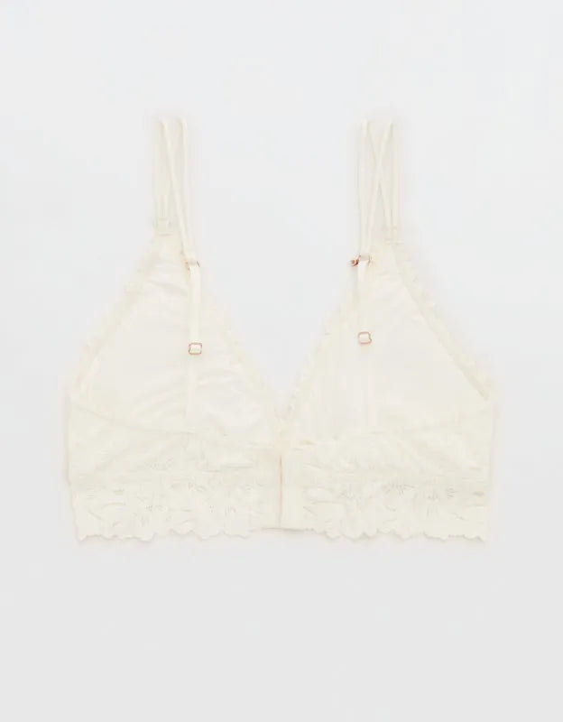 Show Off Rosey Lace Padded Plunge Bralette