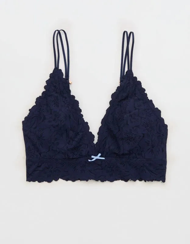 Show Off Rosey Lace Padded Plunge Bralette
