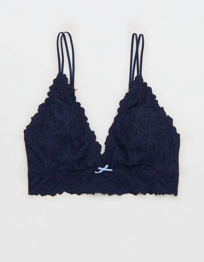 Show Off Rosey Lace Padded Plunge Bralette