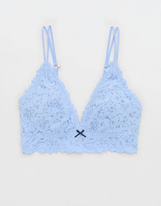 Show Off Rosey Lace Padded Plunge Bralette