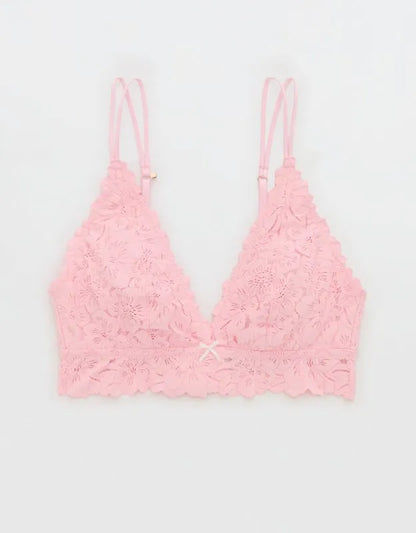 Show Off Rosey Lace Padded Plunge Bralette