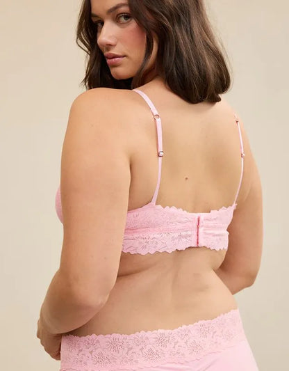 Show Off Rosey Lace Padded Plunge Bralette
