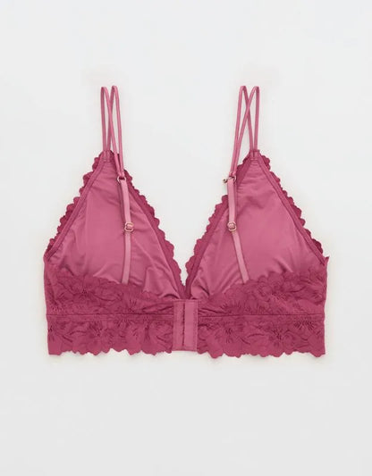 Show Off Rosey Lace Padded Plunge Bralette