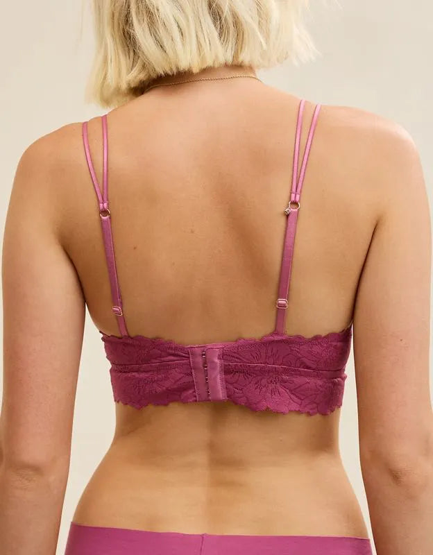 Show Off Rosey Lace Padded Plunge Bralette