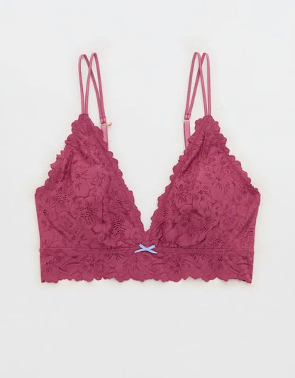 Show Off Rosey Lace Padded Plunge Bralette