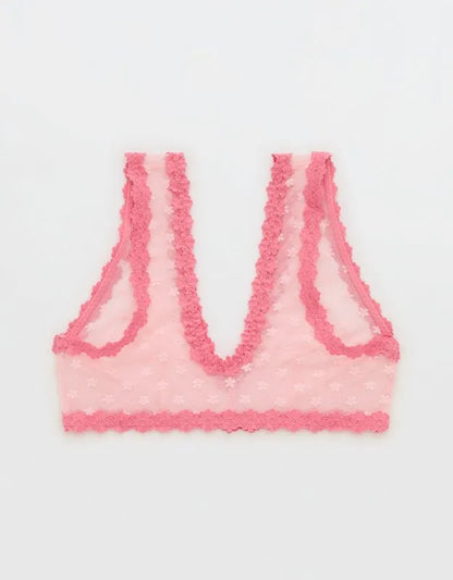 Show Off Daisy Mesh Plunge Bralette