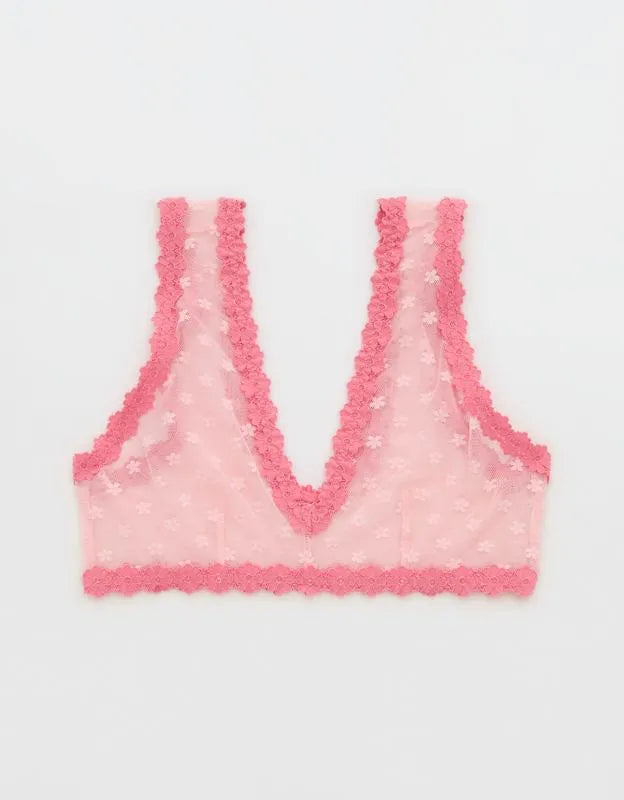 Show Off Daisy Mesh Plunge Bralette
