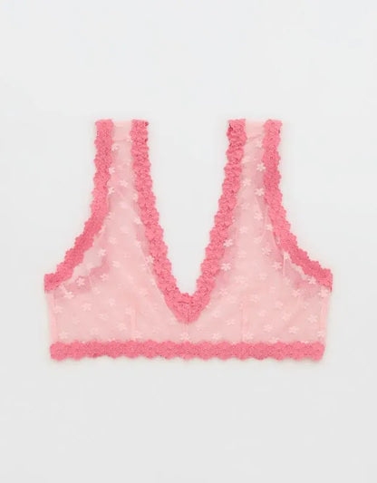 Show Off Daisy Mesh Plunge Bralette