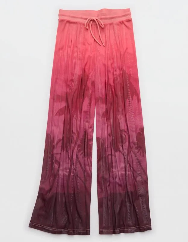 OFFLINE By Aerie Mesh Super Wide Leg Pant