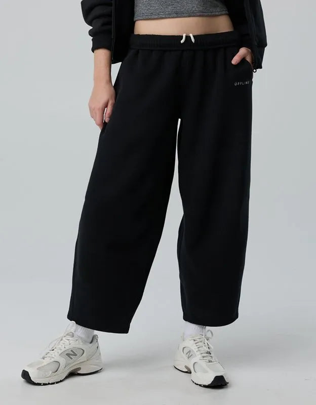 OFFLINE By Aerie Cloud Fleece Barrel Leg Pant