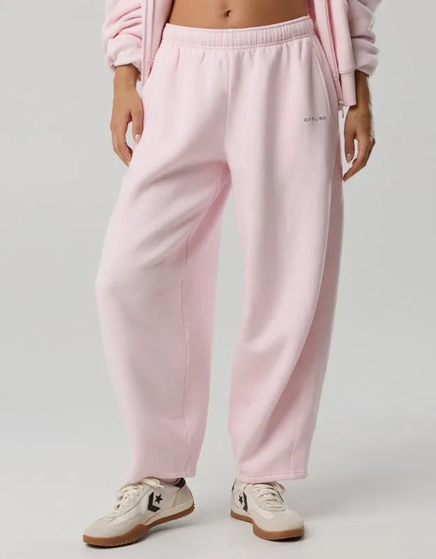 OFFLINE By Aerie Cloud Fleece Barrel Leg Pant