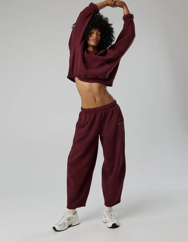 OFFLINE By Aerie Cloud Fleece Barrel Leg Pant