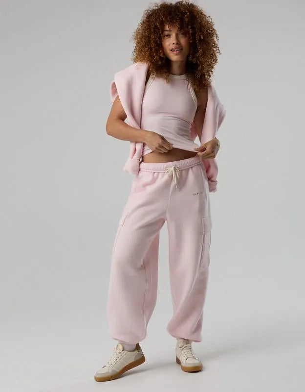 OFFLINE By Aerie Cloud Fleece Baggy Cargo Jogger