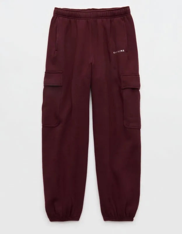 OFFLINE By Aerie Cloud Fleece Baggy Cargo Jogger