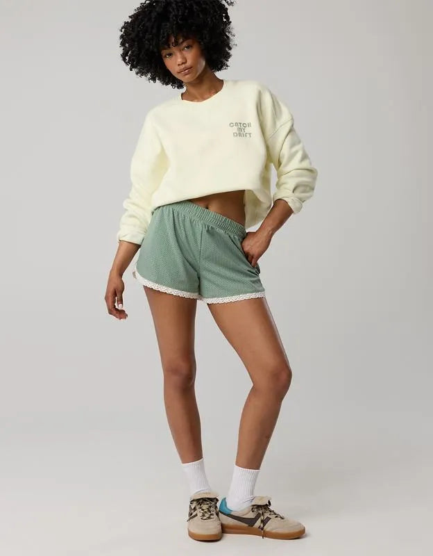 OFFLINE By Aerie Mesh Lace Short