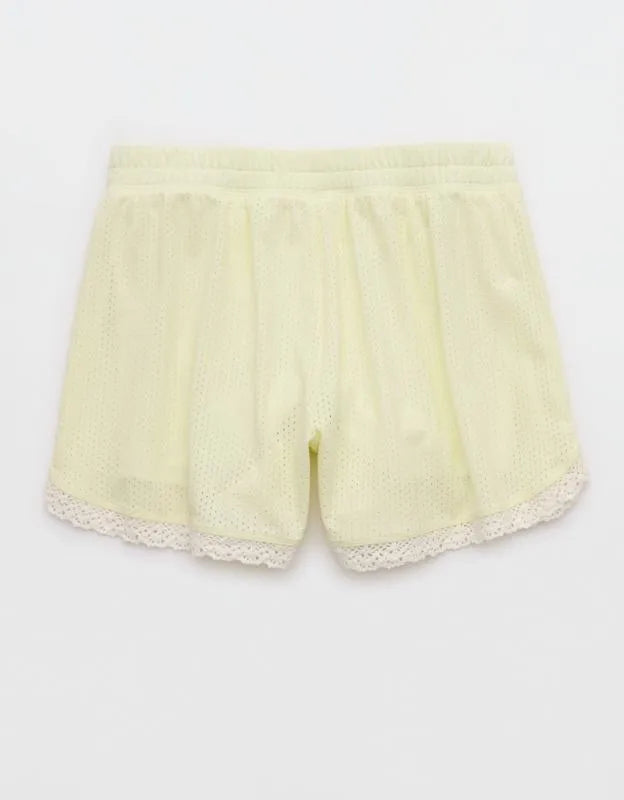OFFLINE By Aerie Mesh Lace Short