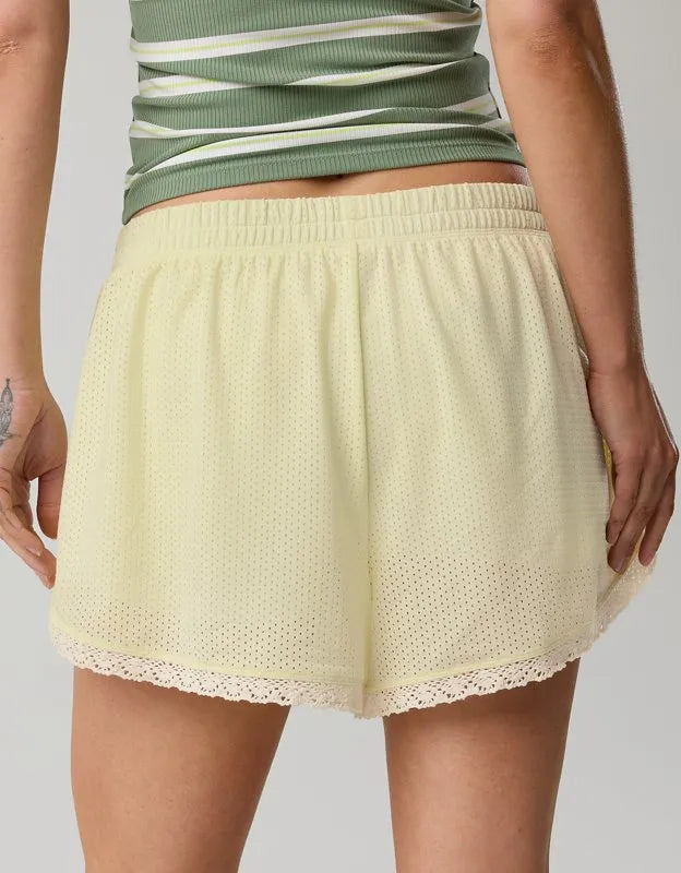 OFFLINE By Aerie Mesh Lace Short