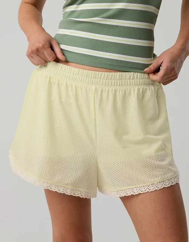 OFFLINE By Aerie Mesh Lace Short