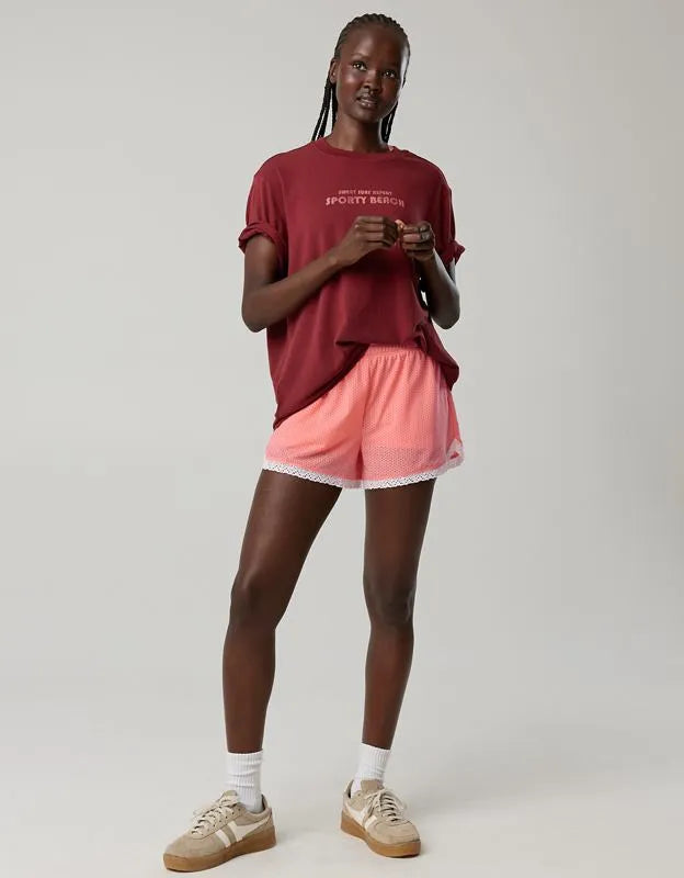 OFFLINE By Aerie Mesh Lace Short