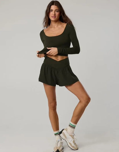 OFFLINE By Aerie Real Me Crossover Flowy Short