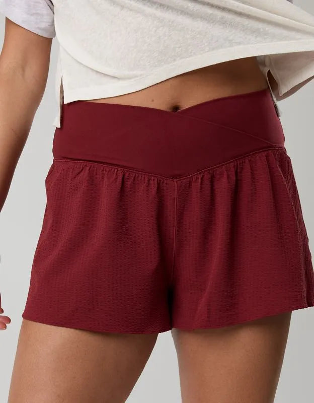 OFFLINE By Aerie Real Me Seersucker Crossover Flowy Short