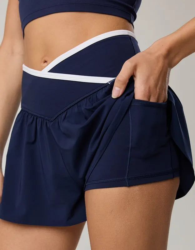 OFFLINE By Aerie Real Me Tipped Crossover Flowy Short