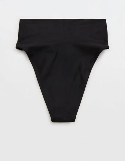 Aerie Ruched High Cut Cheeky Bikini Bottom