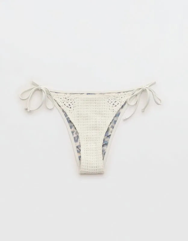 Aerie Cheekiest Side Tie Crochet Bikini Bottom