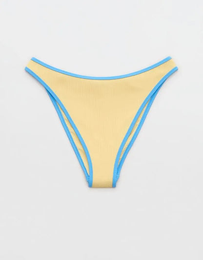 Aerie Mid Rise Cheeky Ribbed Bikini Bottom
