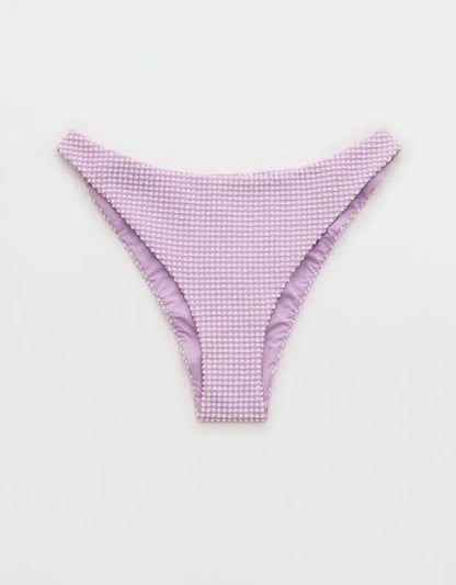 Aerie Seersucker Mid Rise Cheeky Bikini Bottom