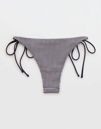 Aerie Seersucker Cheekiest Side Tie Bikini Bottom