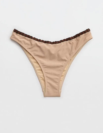 Aerie Crochet Mid Rise Cheeky Bikini Bottom