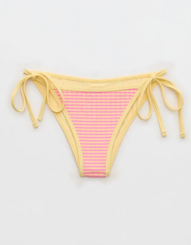Aerie Ribbed Cheekiest Side Tie Bikini Bottom
