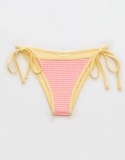 Aerie Ribbed Cheekiest Side Tie Bikini Bottom