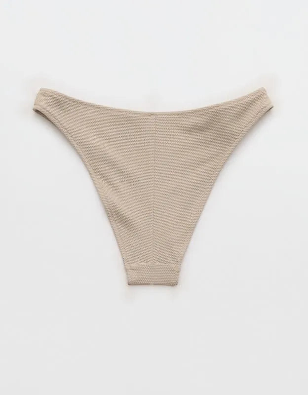 Aerie Pique Mid Rise Cheeky Bikini Bottom