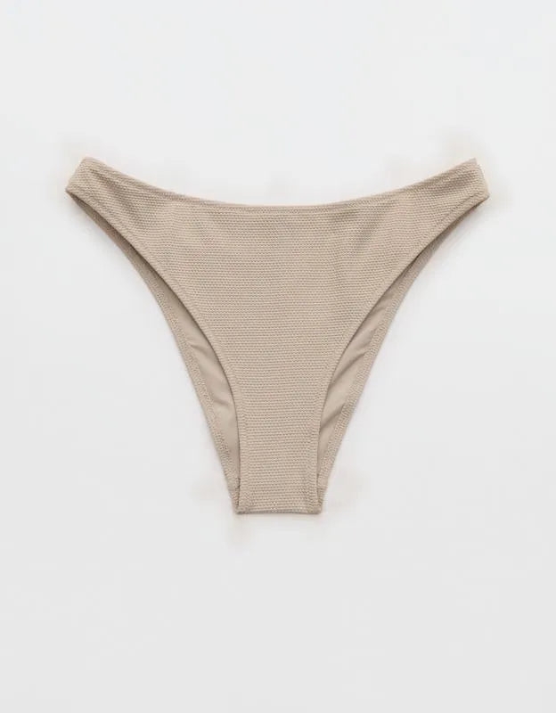 Aerie Pique Mid Rise Cheeky Bikini Bottom