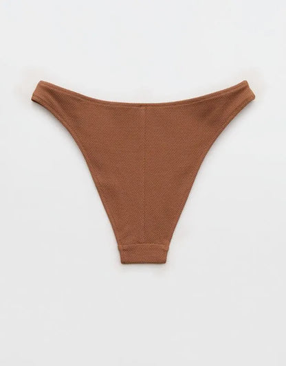 Aerie Pique Mid Rise Cheeky Bikini Bottom