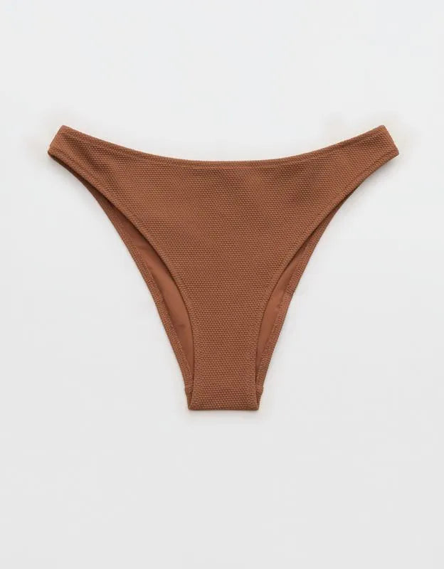 Aerie Pique Mid Rise Cheeky Bikini Bottom
