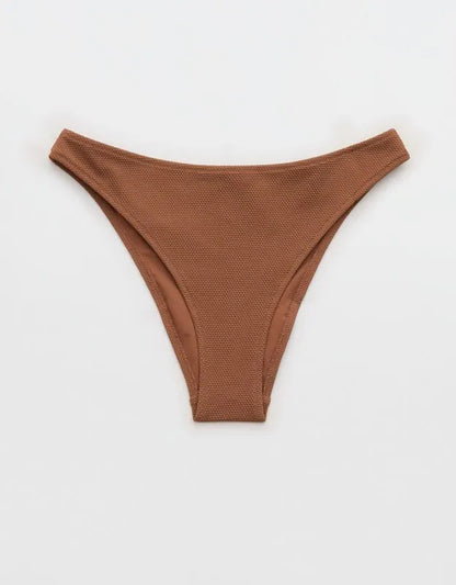 Aerie Pique Mid Rise Cheeky Bikini Bottom