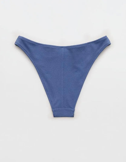 Aerie Pique Mid Rise Cheeky Bikini Bottom