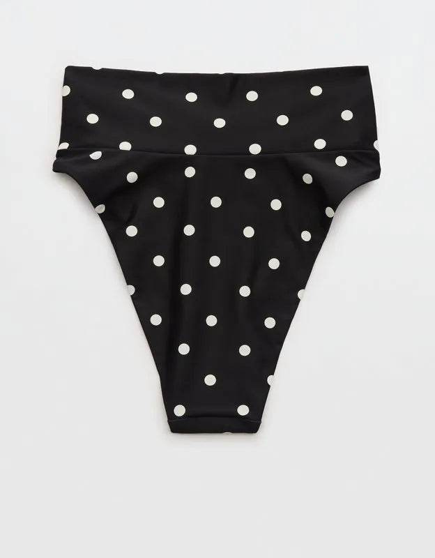 Aerie High Cut Ruched Cheeky Bikini Bottom