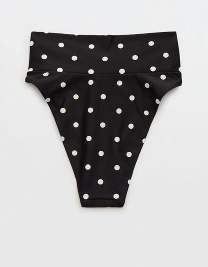Aerie High Cut Ruched Cheeky Bikini Bottom