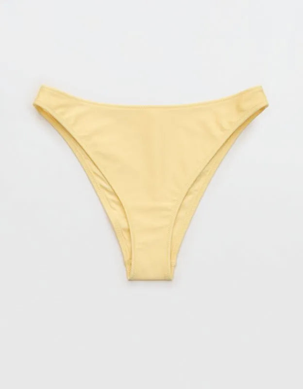 Aerie Shine Mid Rise Cheeky Bikini Bottom