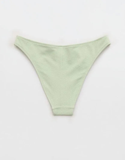 Aerie Pique Mid Rise Cheeky Bikini Bottom