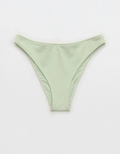 Aerie Pique Mid Rise Cheeky Bikini Bottom