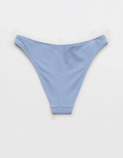 Aerie Pique Mid Rise Cheeky Bikini Bottom