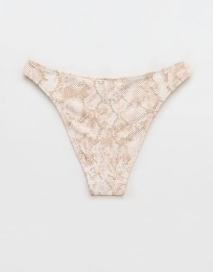 Aerie Pique Mid Rise Cheeky Bikini Bottom
