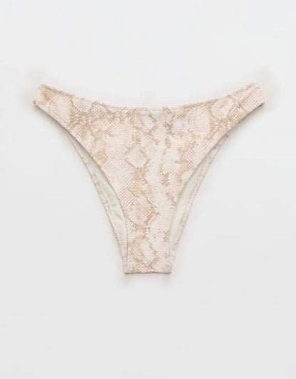 Aerie Pique Mid Rise Cheeky Bikini Bottom