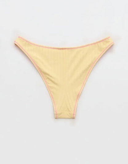 Aerie Ribbed Mid Rise Cheeky Bikini Bottom