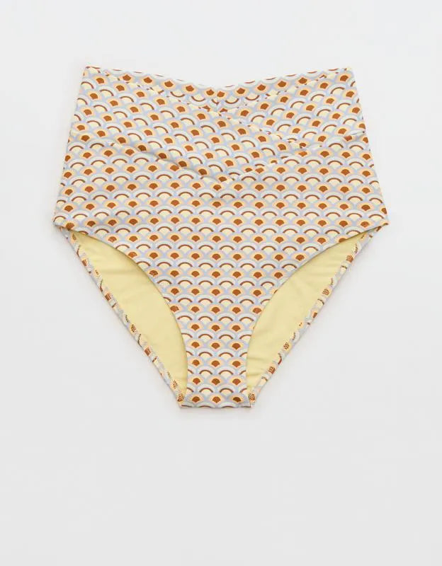 Aerie High Rise Full Coverage Crossover Bikini Bottom